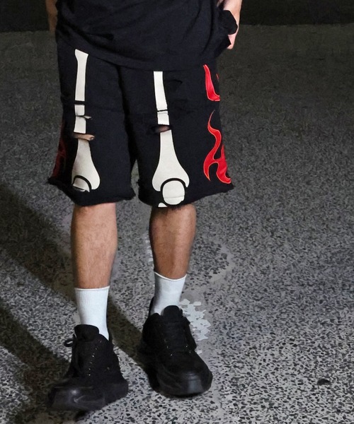 GALFY(ガルフィー)の「JACKROSE×VANSON×GALFY-骨犬Shorts(その他パンツ・メンズ・ホワイト/ブラック・L/XL)」の4枚目の写真