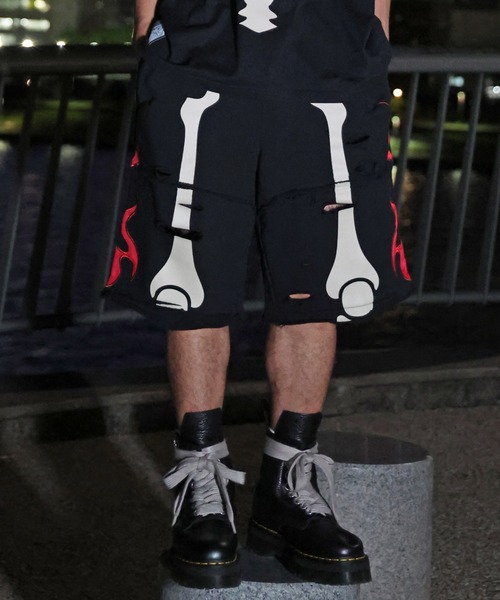GALFY(ガルフィー)の「JACKROSE×VANSON×GALFY-骨犬Shorts(その他パンツ・メンズ・ホワイト/ブラック・L/XL)」の8枚目の写真