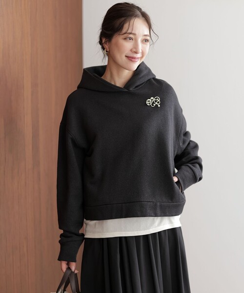 組曲(クミキョク)の「チュールフロッキー カットソー(Tシャツ/カットソー・レディース・アイボリー系/グレー系/ライラック系・F)」の6枚目の写真