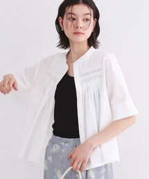 OPAQUE.CLIP | ピンタックフレアシャツ【洗濯機洗い可】(シャツ/ブラウス)