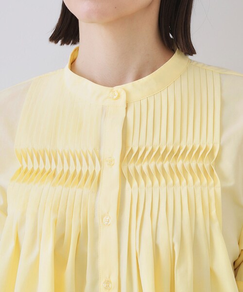 OPAQUE.CLIP（オペークドットクリップ）の「ピンタックフレアシャツ【洗濯機洗い可】（シャツ/ブラウス・レディース・ブラック/ホワイト/ライトイエロー系・38/40/42）」の20枚目の写真