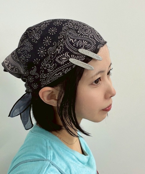 WEGO（ウィゴー）の「WEGO/パターンバンダナ（バンダナ/スカーフ・レディース・グレー/レッド系その他2/ホワイト/イエロー系その他3/ライトホワイト/ブラウン/ブラック系その他2/ブラック/ブルー系その他2・FREE）」の4枚目の写真