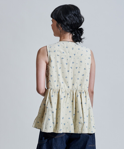 セール】カントリーフラワー コーデュロイベスト＜セットアップ対応