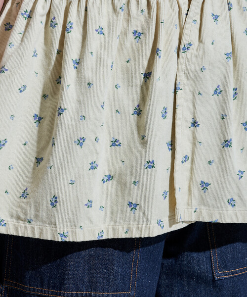 FREAK'S STORE(フリークスストア)の「カントリーフラワー コーデュロイベスト<セットアップ対応>/小花柄(ベスト・レディース・キャメル/チャコール/ナチュラル・フリ-)」の7枚目の写真