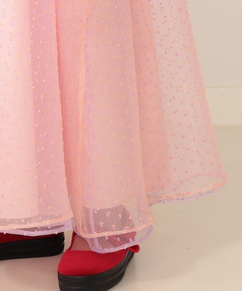 CAROLINA GLASER（カロリナ グレイサー）の「ドットコルセット風 フリル ワンピース（ワンピース・レディース・ピンク/サックスブルー・SMALL/MEDIUM）」の5枚目の写真