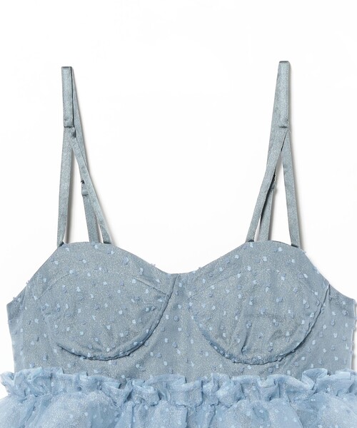 CAROLINA GLASER（カロリナ グレイサー）の「ドットコルセット風 フリル ワンピース（ワンピース・レディース・ピンク/サックスブルー・SMALL/MEDIUM）」の6枚目の写真