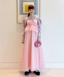 CAROLINA GLASER | ドットコルセット風 フリル ワンピース(ワンピース)