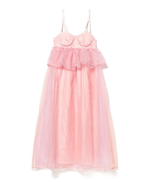 CAROLINA GLASER（カロリナ グレイサー）の「ドットコルセット風 フリル ワンピース（ワンピース・レディース・ピンク/サックスブルー・MEDIUM/SMALL）」の16枚目の写真