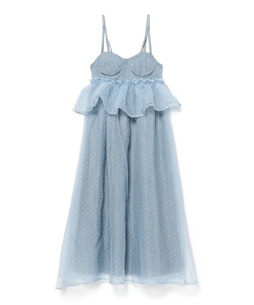 CAROLINA GLASER（カロリナ グレイサー）の「ドットコルセット風 フリル ワンピース（ワンピース・レディース・ピンク/サックスブルー・MEDIUM/SMALL）」の17枚目の写真