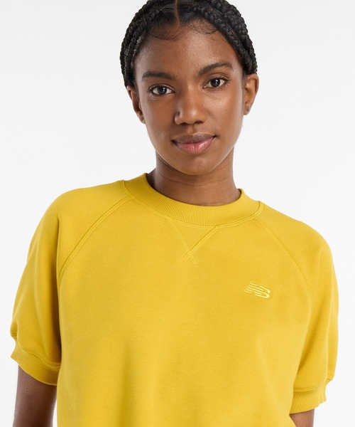 NEW BALANCE(ニューバランス)の「フレンチテリーショートスリーブトップ(Tシャツ/カットソー・レディース・マスタード/ベージュ・MEDIUM/SMALL/X-LARGE/LARGE)」の11枚目の写真