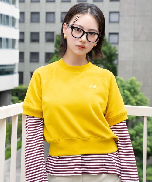 NEW BALANCE(ニューバランス)の「フレンチテリーショートスリーブトップ(Tシャツ/カットソー・レディース・マスタード/ベージュ・MEDIUM/SMALL/X-LARGE/LARGE)」の15枚目の写真