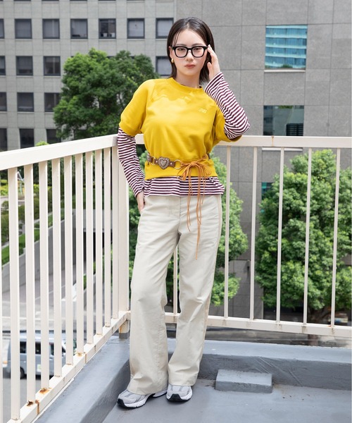 NEW BALANCE(ニューバランス)の「フレンチテリーショートスリーブトップ(Tシャツ/カットソー・レディース・マスタード/ベージュ・MEDIUM/SMALL/X-LARGE/LARGE)」の18枚目の写真
