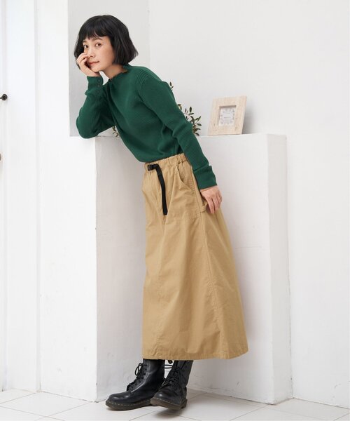 LBC（エルビーシー）の「コットンツイルワークベルトスカート（スカート・レディース・ベージュ/チャコールグレー/エメラルド・M/L）」の5枚目の写真