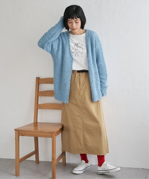 LBC（エルビーシー）の「コットンツイルワークベルトスカート（スカート・レディース・ベージュ/チャコールグレー/エメラルド・M/L）」の6枚目の写真