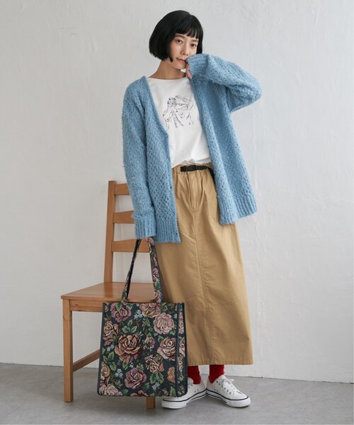 LBC（エルビーシー）の「コットンツイルワークベルトスカート（スカート・レディース・ベージュ/チャコールグレー/エメラルド・M/L）」の7枚目の写真