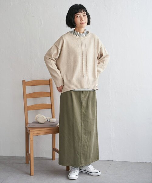 LBC（エルビーシー）の「コットンツイルワークベルトスカート（スカート・レディース・ベージュ/チャコールグレー/エメラルド・M/L）」の13枚目の写真