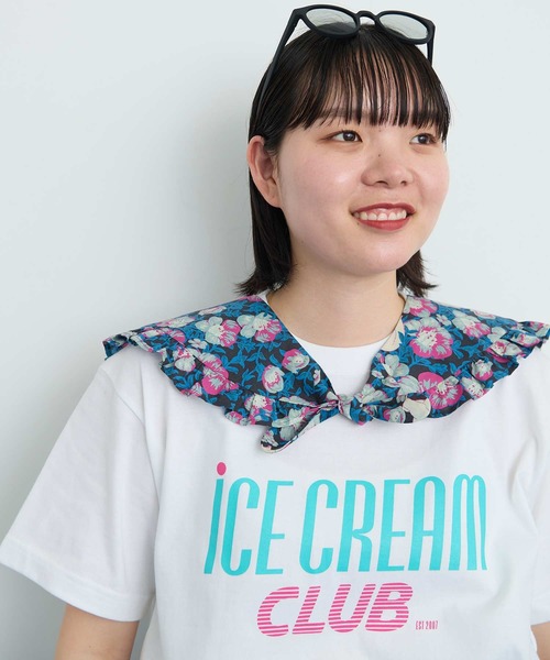 I am I in fact...(アイアムアイインファクト)の「●iCE CREAM CLUB Tシャツ(Tシャツ/カットソー・レディース・ホワイト/グレー・FREE)」の14枚目の写真