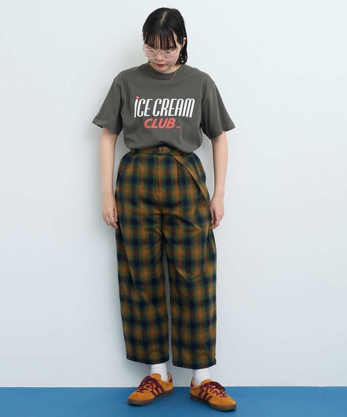 I am I in fact...(アイアムアイインファクト)の「●iCE CREAM CLUB Tシャツ(Tシャツ/カットソー・レディース・ホワイト/グレー・FREE)」の17枚目の写真