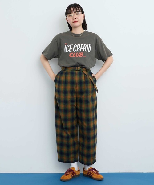 I am I in fact...(アイアムアイインファクト)の「●iCE CREAM CLUB Tシャツ(Tシャツ/カットソー・レディース・ホワイト/グレー・FREE)」の18枚目の写真