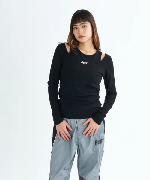 ROXY(ロキシー)の「NAIL IT L/S TEE/ロキシー速乾UVケア長袖トップス・タンクトップセット(Tシャツ/カットソー・レディース・グレー/ブラック/ホワイト・SMALL/LARGE/MEDIUM)」の13枚目の写真