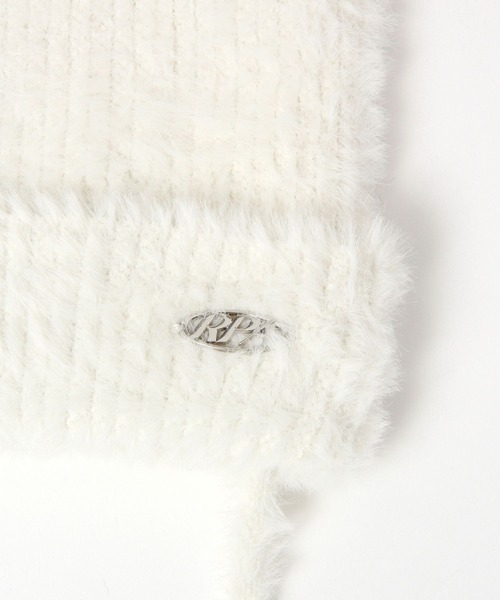 repipi armario（レピピ アルマリオ）の「シャギーネコミミワッチ（ニットキャップ/ビーニー・キッズ・グレー/ホワイト/ブラック・FREE）」の10枚目の写真