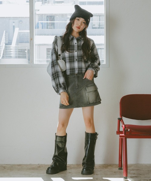 repipi armario（レピピ アルマリオ）の「シャギーネコミミワッチ（ニットキャップ/ビーニー・キッズ・グレー/ホワイト/ブラック・FREE）」の19枚目の写真