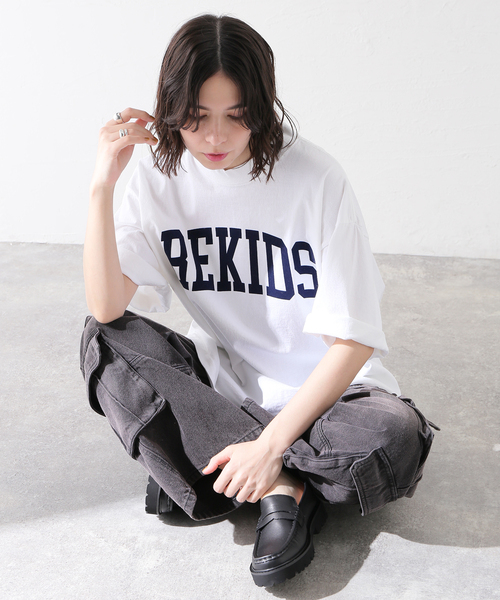 is-ness(イズネス)の「ISNESS MUSIC / イズネス ミュージック REKIDS T-SHIRTS(Tシャツ/カットソー・メンズ・ホワイト/チャコールグレー・MEDIUM/LARGE)」の4枚目の写真
