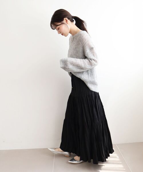 le.coeur blanc（ルクールブラン）の「シアーモヘヤニットプルオーバー（ニット/セーター・レディース・ブルー/ピンク/グレー・38）」の9枚目の写真