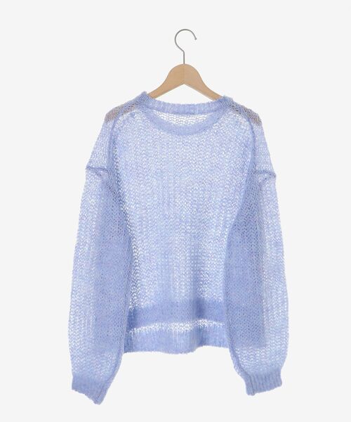 le.coeur blanc（ルクールブラン）の「シアーモヘヤニットプルオーバー（ニット/セーター・レディース・ブルー/ピンク/グレー・38）」の10枚目の写真