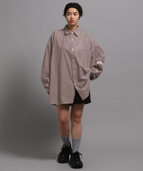 GEORGE'S（ジョージズ）の「ストライプBIGシャツ2（シャツ/ブラウス・メンズ・ブルー/ブラウン・MEDIUM/LARGE）」の8枚目の写真