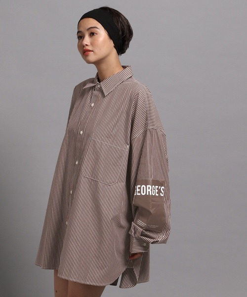 GEORGE'S（ジョージズ）の「ストライプBIGシャツ2（シャツ/ブラウス・メンズ・ブルー/ブラウン・MEDIUM/LARGE）」の11枚目の写真