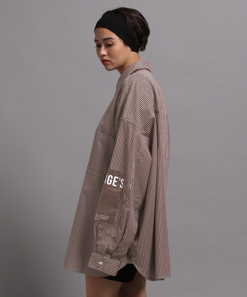 GEORGE'S（ジョージズ）の「ストライプBIGシャツ2（シャツ/ブラウス・メンズ・ブルー/ブラウン・MEDIUM/LARGE）」の13枚目の写真