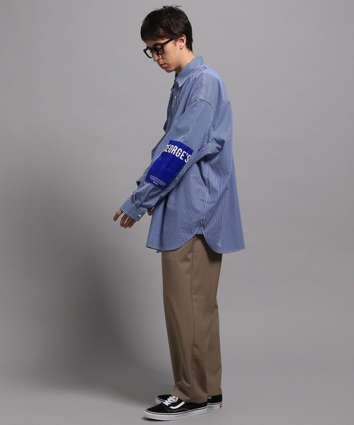 GEORGE'S（ジョージズ）の「ストライプBIGシャツ2（シャツ/ブラウス・メンズ・ブルー/ブラウン・MEDIUM/LARGE）」の16枚目の写真