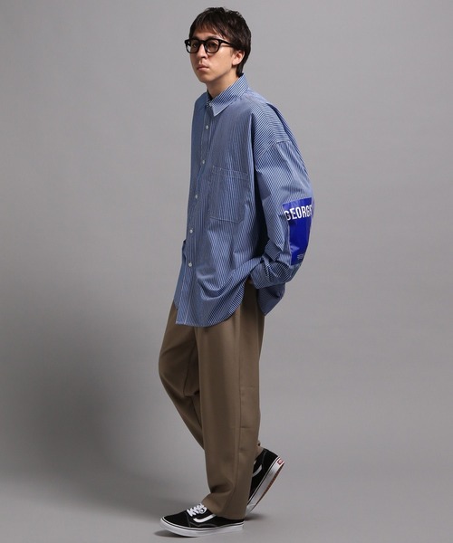 GEORGE'S（ジョージズ）の「ストライプBIGシャツ2（シャツ/ブラウス・メンズ・ブルー/ブラウン・MEDIUM/LARGE）」の17枚目の写真