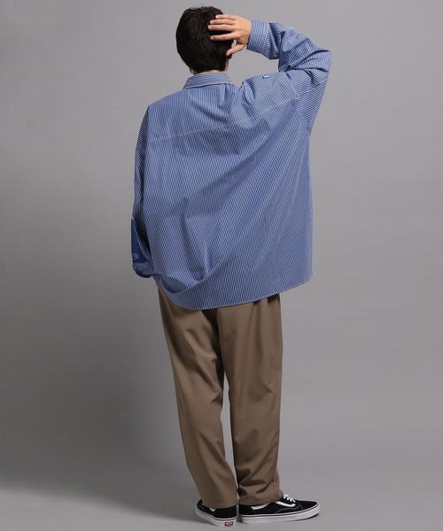 GEORGE'S（ジョージズ）の「ストライプBIGシャツ2（シャツ/ブラウス・メンズ・ブルー/ブラウン・MEDIUM/LARGE）」の18枚目の写真