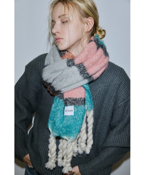 マルチボーダーカラーマフラー（マフラー）｜un/neu（アンノイ）の