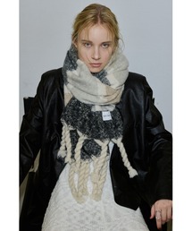 金額確定❗感性…お洒落…インパクト❗MARNI21AW ボーダーマフラー 白×黒 金額確定❗感性…お洒落…インパクト❗MARNI21AW ボーダーマフラー