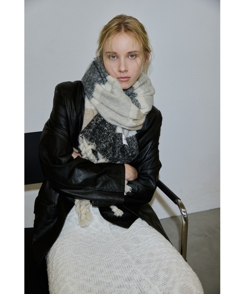 onedayapartmentjapan モヘアマルチボーダーマフラー WEB限定】マルチボーダーマフラー