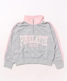 PINK-latte（ピンクラテ）の「PINK-late SPORT/ピンクラテスポーツ　ラバープリントハーフジップ（スウェット・キッズ）」