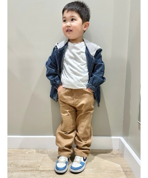 GAP（ギャップ）の「デニム ストライプ パーカージャケット (幼児・ベビー)（デニムジャケット・キッズ・インディゴブルー・80ｃｍ/90cm/95cm/100cm/105cm/110cm）」の5枚目の写真