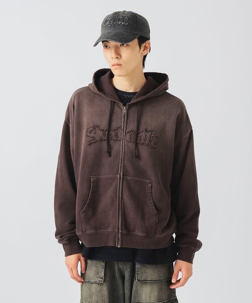 BEAMS HEART（ビームスハート）の「【ユニセックス】ヴィンテージライク フルジップ パーカー（パーカー・メンズ・ブラウン/ブラック・SMALL/LARGE/MEDIUM）」の9枚目の写真