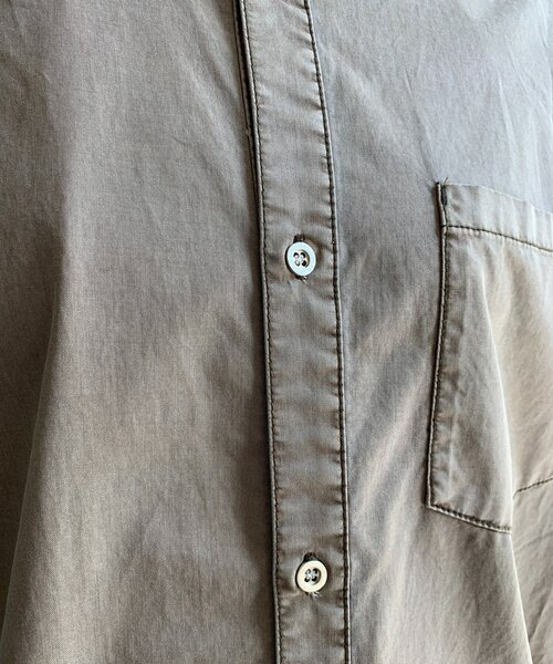 DouDou(ドゥドゥ)の「リヨセルピグメントビッグシャツ(シャツ/ブラウス・レディース・ブラウン/ブラック・FREE)」の9枚目の写真