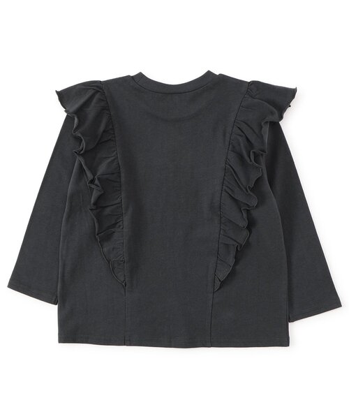 BREEZE(ブリーズ)の「【WEB限定/ジュニア対応】フリル長袖Tシャツ(Tシャツ/カットソー・キッズ・チャコール/ライム/オフホワイト/パープル・90/100/110/120/130/140)」の12枚目の写真