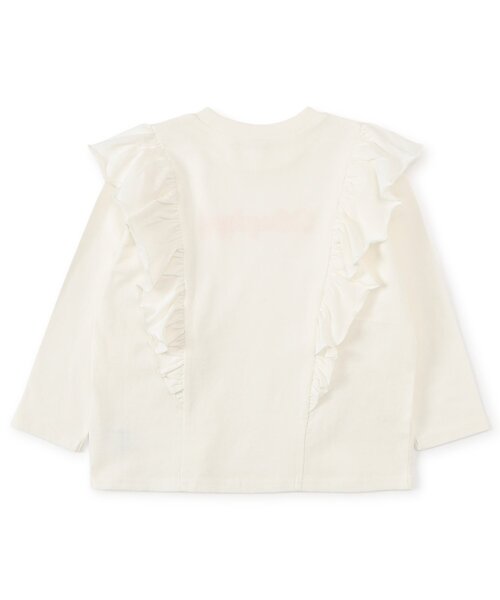 BREEZE(ブリーズ)の「【WEB限定/ジュニア対応】フリル長袖Tシャツ(Tシャツ/カットソー・キッズ・チャコール/ライム/オフホワイト/パープル・90/100/110/120/130/140)」の13枚目の写真