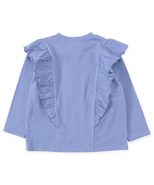 BREEZE(ブリーズ)の「【WEB限定/ジュニア対応】フリル長袖Tシャツ(Tシャツ/カットソー・キッズ・チャコール/ライム/オフホワイト/パープル・90/100/110/120/130/140)」の14枚目の写真