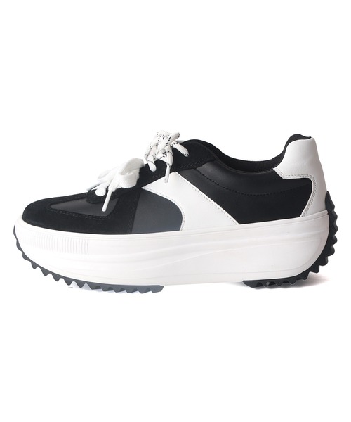 coca(ANDEX shoes product)(コカ)の「厚底 ローカット GERMAN TRAINER スニーカー(スニーカー・レディース・ホワイト/ブラック・LARGE/MEDIUM/SMALL)」の22枚目の写真