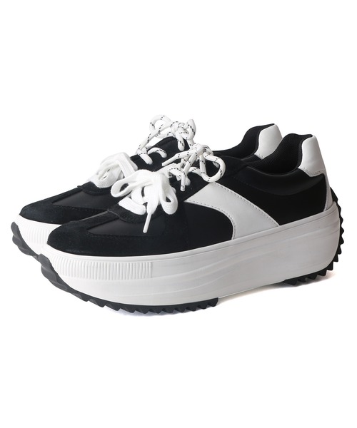 coca(ANDEX shoes product)(コカ)の「厚底 ローカット GERMAN TRAINER スニーカー(スニーカー・レディース・ホワイト/ブラック・LARGE/MEDIUM/SMALL)」の20枚目の写真