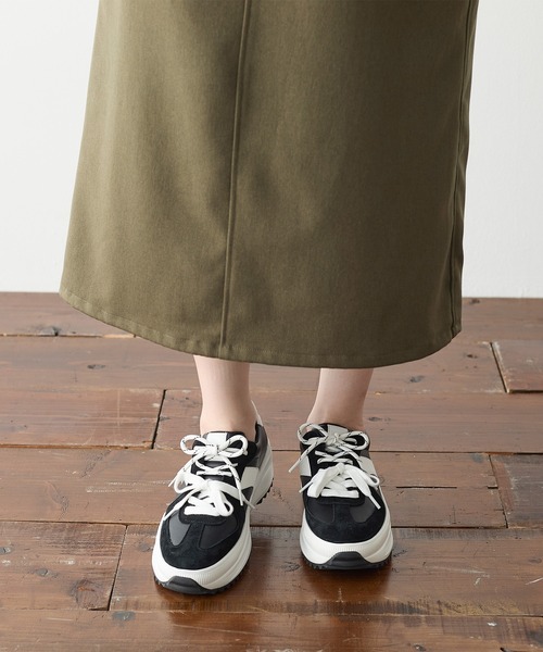 coca(ANDEX shoes product)(コカ)の「厚底 ローカット GERMAN TRAINER スニーカー(スニーカー・レディース・ホワイト/ブラック・LARGE/MEDIUM/SMALL)」の3枚目の写真