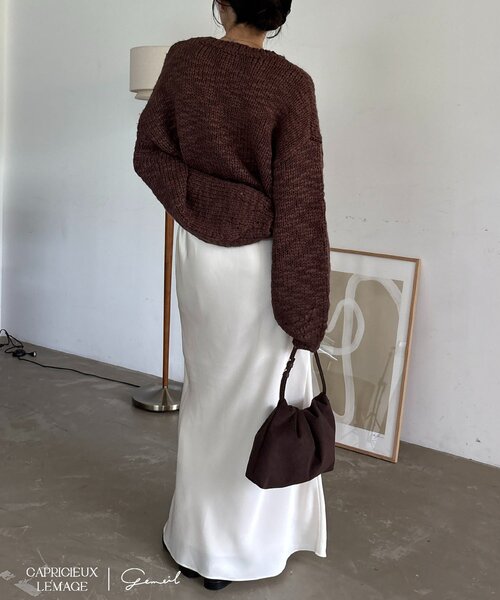 LE'MAGE×gemeilコラボ】スラブジップカーディガン（ニット