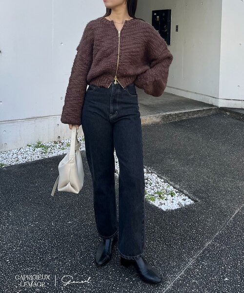 セール】【LE'MAGE×gemeilコラボ】スラブジップカーディガン（ニット